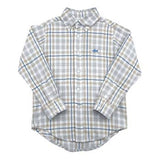 Boys Carter Oxford Shirt Khaki/Blue Plaid