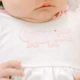 Gator Applique Ruffle Bubble Pink