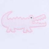 Gator Applique Ruffle Bubble Pink