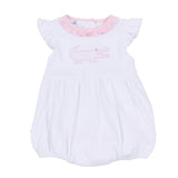 Gator Applique Ruffle Bubble Pink