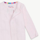 Pink Love Lines Pointelle Footie