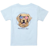 Boys Patriot Dog SS Periwinkle