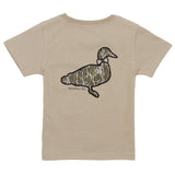 Boys Mossy Oak Logo SS Sand