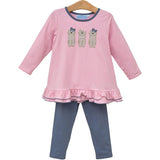 Dog Ruffle Pants Set