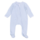 Peek-A-Boo Zip Footie Blue