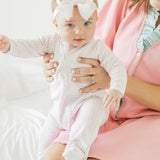 Peek-A-Boo Zip Footie Pink