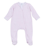 Peek-A-Boo Zip Footie Pink