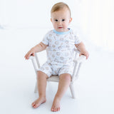 Magnolia Baby Precious Lil' Sluggers Short Pajamas – Light Blue