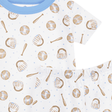 Magnolia Baby Precious Lil' Sluggers Short Pajamas – Light Blue