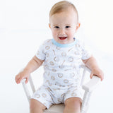 Magnolia Baby Precious Lil' Sluggers Short Pajamas – Light Blue